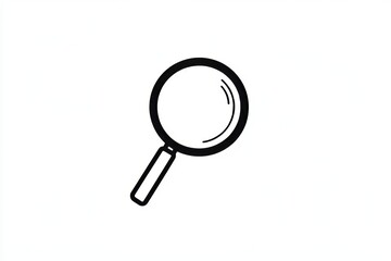 Magnifying glass icon on white background