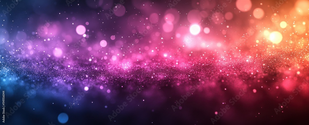 Poster vibrant purple black gradient background with soft bokeh effects and grainy texture for abstract des