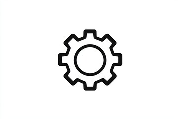 Simple gear icon: technical symbol for settings and engineering