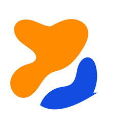 Abstract Blue Orange Shapes Design