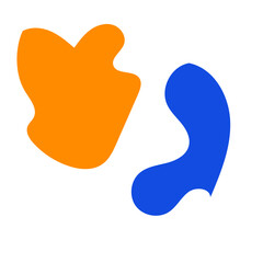 Abstract Blue Orange Shapes Design