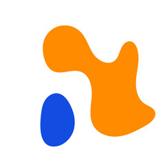 Abstract Blue Orange Shapes Design