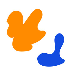 Abstract Blue Orange Shapes Design