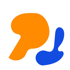 Abstract Blue Orange Shapes Design