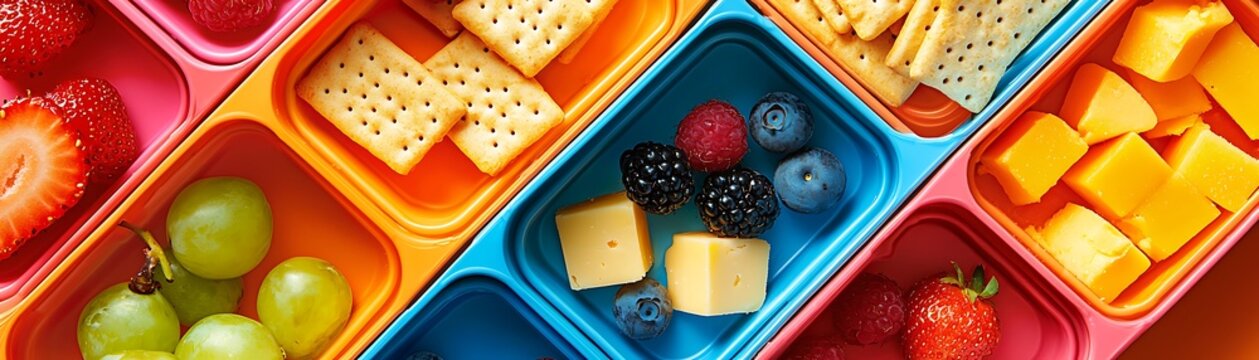 Nutritious packed lunch ideas for children colorful lunchbox inspiration school environment