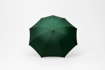 Dark green umbrella on light background