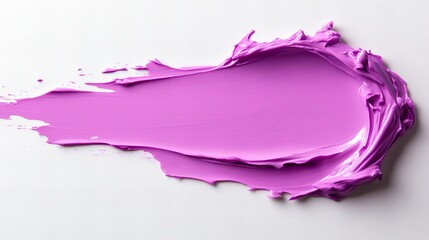 Abstract lilac paint strokes on white background.  A vibrant, textured smear of color creates a dynamic visual. Perfect for design projects needing a bold accent.