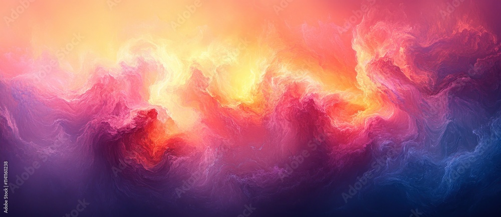 Aufkleber vibrant abstract gradient background with soft pastel colors and smooth transitions for summer desig