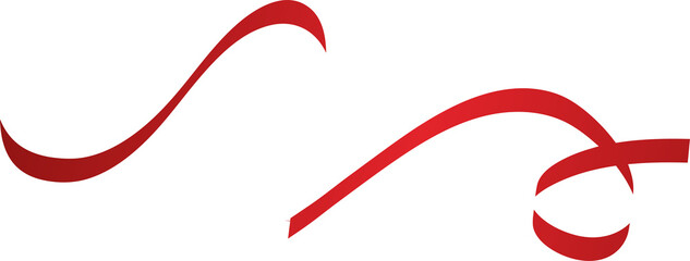 Red ribbon. Decoration for holiday, new year