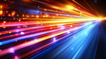 Futuristic arrows rising with dynamic speed lines on a vibrant blue background representing development and growth for stock business visuals.