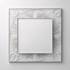 Timeless White Gypsum 3D Leaves Frame for Premium Home Wall Decoration and Artistic Interior Design Ideas