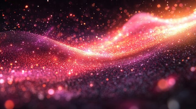 Modern 3D abstract sound wave banner with dynamic particles representing AI-driven technology and innovation for business and web stock illustrations.