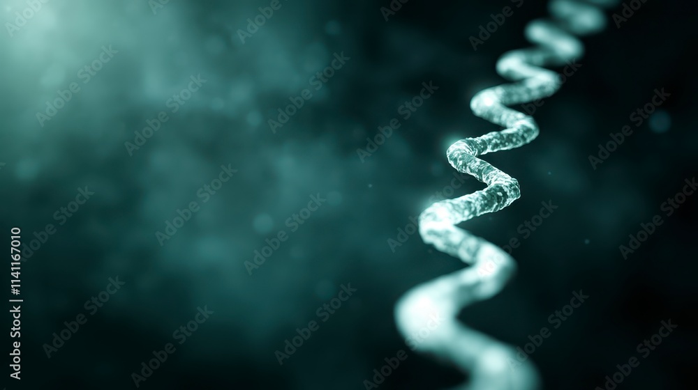 Aufkleber a close-up of a spiraled structure illuminated in a mysterious green hue, evoking a sense of depth a