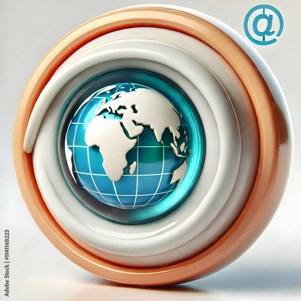Poster 3d close up of a human eye with globe reflection and copy space concept as a macro image shows a clo