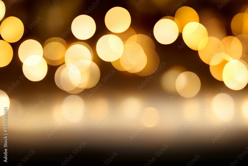 Poster a blurry image of a lighted background with many small circles