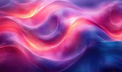 Obraz premium Abstract Geometric Shapes with Soft Neon Lighting in Blue and Purple Gradients