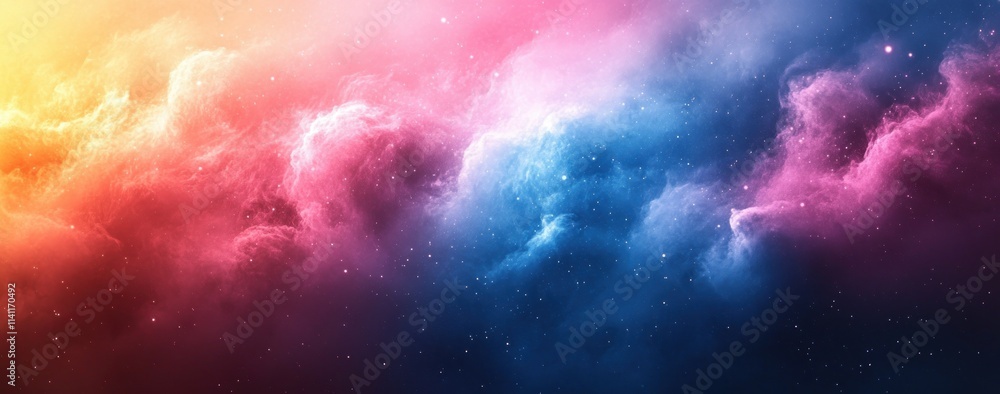Aufkleber gradient background soft pink blue watercolor inspired texture light diffusion serene calm abstract 
