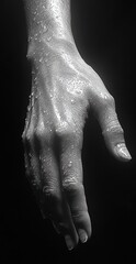 Obraz premium Surrealistic High Contrast Representation of a Pointing Human Hand Dramatic Chiaroscuro