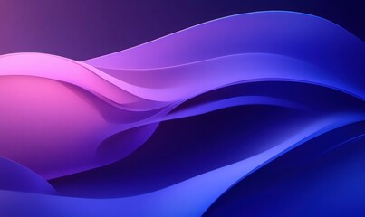 Obraz premium Abstract Digital Art with Smooth Curves and Gradients in Blue and Purple