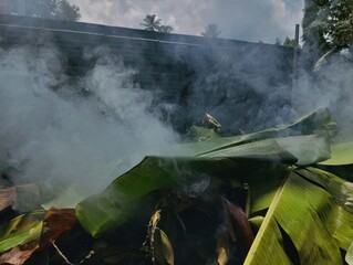 Open burning garbage 