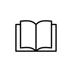 Book icon vector. open book sign and symbol. ebook icon
