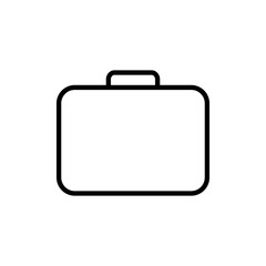 Briefcase icon vector. suitcase sign and symbol. luggage symbol.