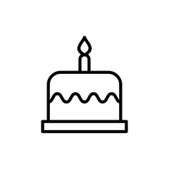 Cake icon vector. Cake sign and symbol. Birthday cake icon