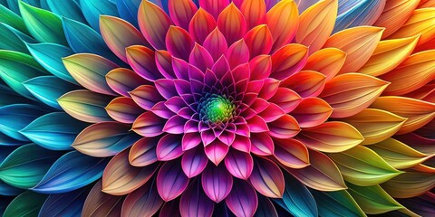 Colorful close up of abstract flower petal design, nature, vibrant, colorful, beauty, closeup, abstract, petal, flower, botanical