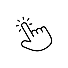 Hand click icon vector. pointer sign and symbol. hand cursor icon