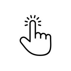 Hand cursor icon vector. cursor sign and symbol. hand cursor icon clik