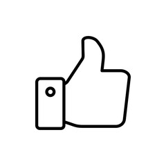 Like icon vector. Thumbs up sign and symbol. Hand like