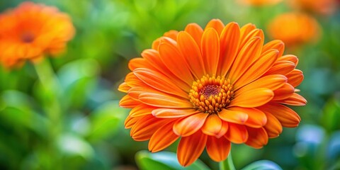 Bright orange flower blooming in the springtime, orange flower, beautiful, colorful, vibrant, spring, blooming, petals, nature