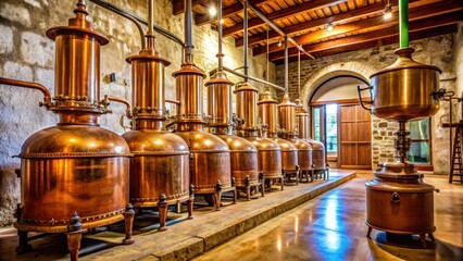 Traditional Mallorcan distillery producing Palo liqueur, Mallorca, distillery, production, traditional, spirits