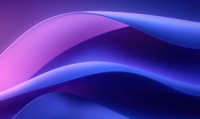Abstract Digital Art Smooth Curves Blue and Purple Gradients Minimalist Design