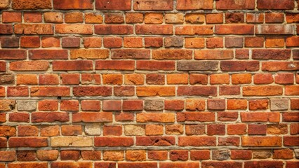 Obraz premium Weathered red brick wall texture with rough surface and rustic charm, red brick, wall, texture, background, weathered