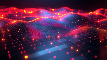 Obraz premium Abstract charts and data visualization on a sleek background, symbolizing the analysis of market performance, statistics, and trends in financial and business sectors.
