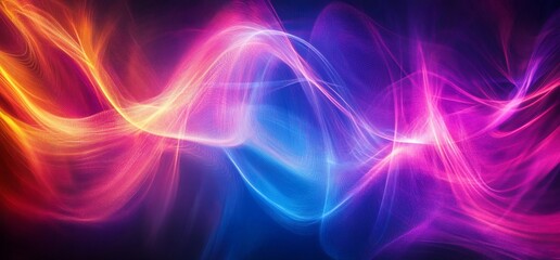 Obraz premium Abstract colorful glowing wave background.