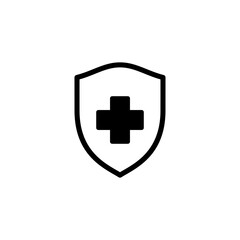 Health insurance icon logo design. Insurance health document sign and symbol