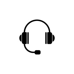 Headphone icon logo design. Headvector sign and symbol