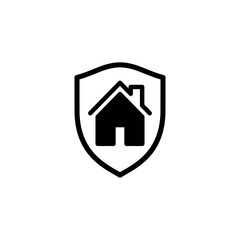 house insurance icon logo design. house protection sign and symbol