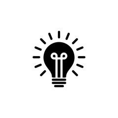 Lamp icon logo design. Light bulb sign and symbol. idea symbol.