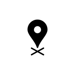 Maps and pin icon logo design. location sign and symbol. geo locate, pointer icon.