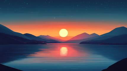 Resilience, mental health, time-lapse camera, time-lapse lens, sunrise, time-lapse journey, time-lapse film, resilient, soft dawn lighting. Dawn. Illustration