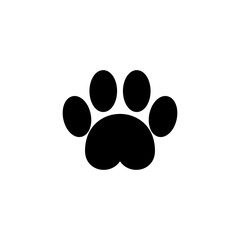 Paw icon logo design. paw print sign and symbol. dog or cat paw