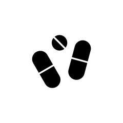 Pills icon logo design. capsule icon. Drug sign and symbol