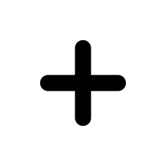 Plus icon logo design. Add plus sign and symbol