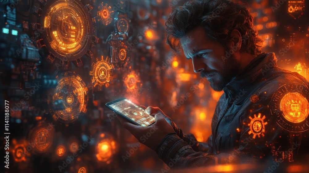 Poster enhancing mobile device functionality through software updates and operating system upgrades for imp