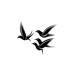 bird line icon logo vector design, modern logo pictogram design of sparrow or finch bird