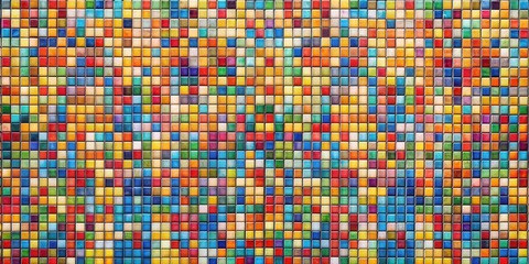 Fototapeta premium Abstract mosaic pattern made of small multicolored tiles blending seamlessly, abstract, mosaic, pattern, colorful, tiles