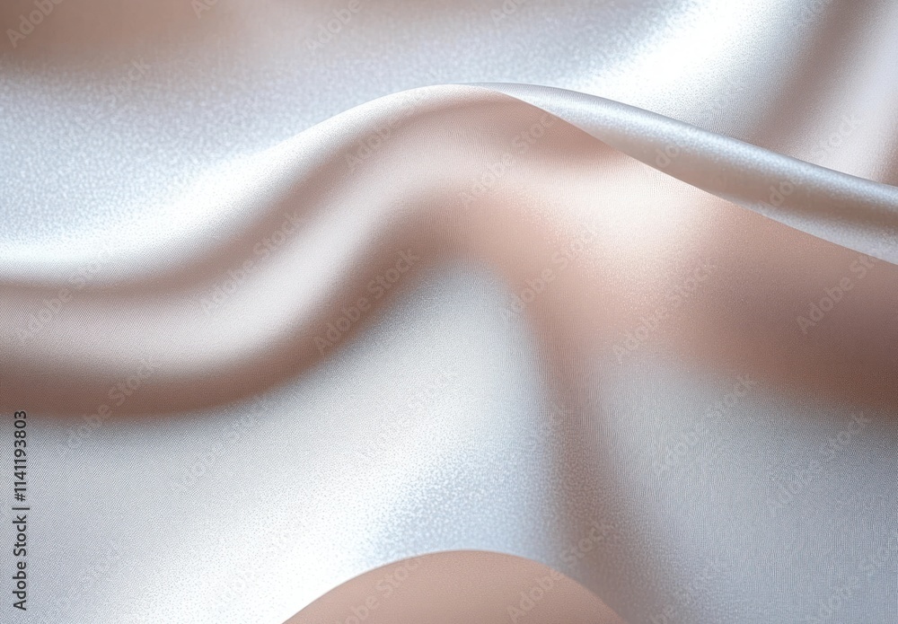 Poster glossy beige and white paper texture with elegant curves and soft reflections for minimalist design